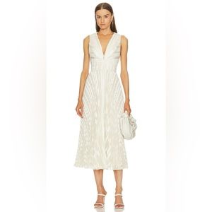 Zimmermann ‘Burnout Sunray Midi Dress’ - Cream - Size US 8 / AU 2 / Medium BNWT